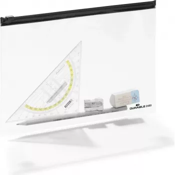 DURABLE ZIP BAG A5 Funda transparente para documentos con cremallera, pack de 5 248001