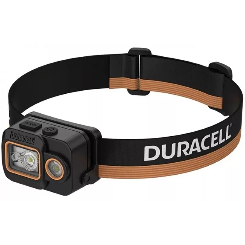 Duracell DH700R linterna frontal LED recargable, 700 lúmenes, sensor de movimiento, IPX4, negro/naranja