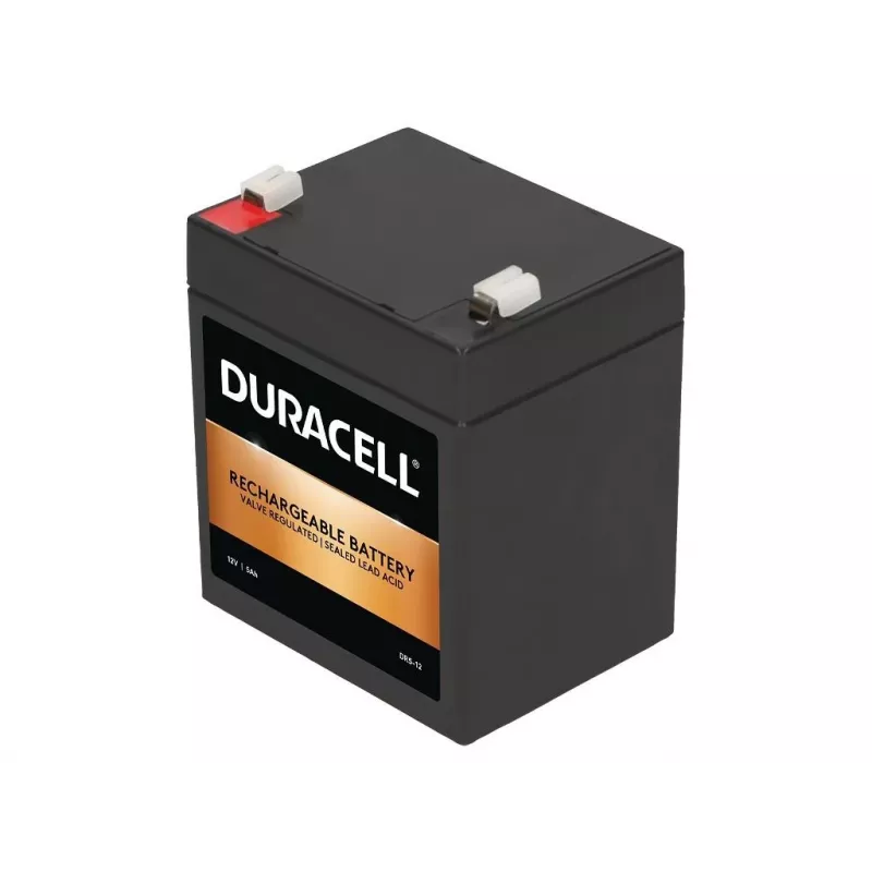 Duracell DR5-12 Batería VRLA 12V 5Ah – Batería de plomo-ácido sellada, AGM, sin mantenimiento