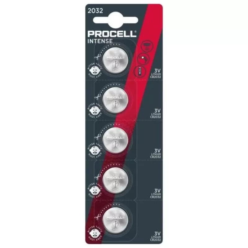 DURACELL Procell CR2032 3V pila de botón de litio (blíster de 5 unidades)