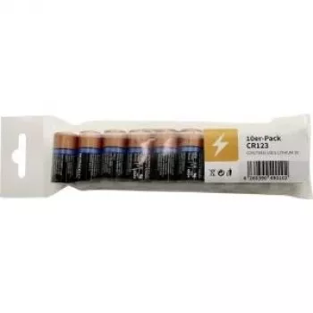 Pila de litio Duracell Ultra CR123A 3V, pack de 10 (DL123A) B123DMULTI10