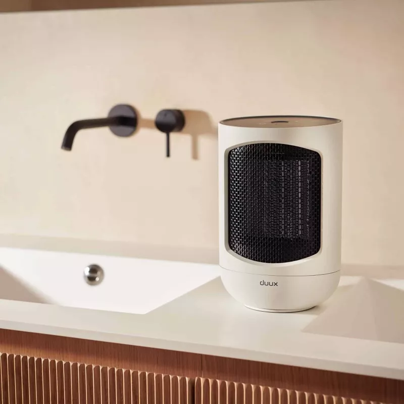Duux Zone calefactor cerámico personal DXCH43, 600/900/1500 W, mando a distancia, oscilación 80°, blanco