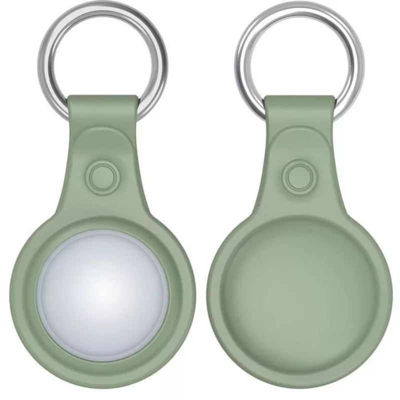 Dux Ducis Pack de 4 fundas flexibles de silicona con llavero para Apple AirTag (Negro, Verde, Rosa, Azul)