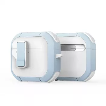 Dux Ducis AirPods 4 Funda PECP Series PC+TPU con Gancho Blanco Azul