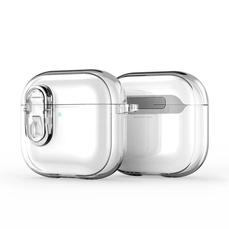 Dux Ducis Funda PECL Series PC+TPU con gancho para Apple AirPods 4 Clear