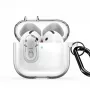Dux Ducis Funda PECL Series PC+TPU con gancho para Apple AirPods 4 Clear