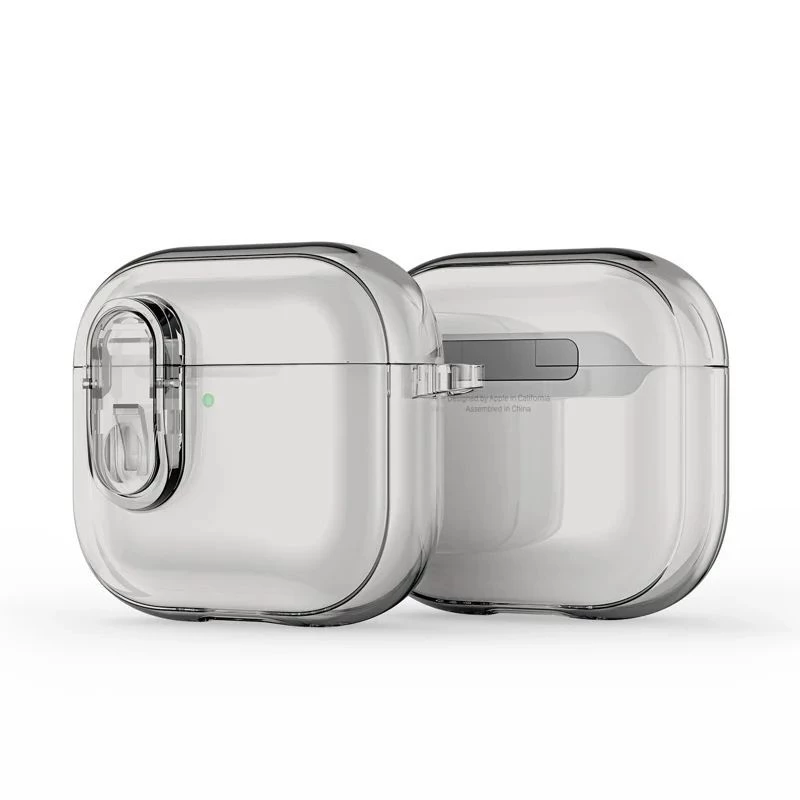 Dux Ducis Apple AirPods 4 PECL Series funda PC+TPU con gancho gris