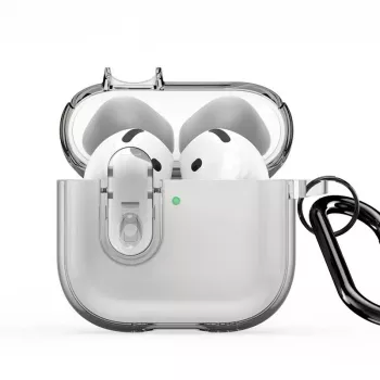Dux Ducis Apple AirPods 4 PECL Series funda PC+TPU con gancho gris