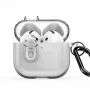 Dux Ducis Apple AirPods 4 PECL Series funda PC+TPU con gancho gris
