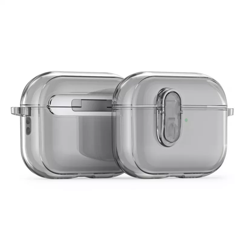 Dux Ducis Funda PECL Series PC+TPU con gancho para Apple AirPods Pro 3 gris