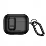 Dux Ducis Apple AirPods Pro 3 Funda PC+TPU Serie PECQ con gancho Negra