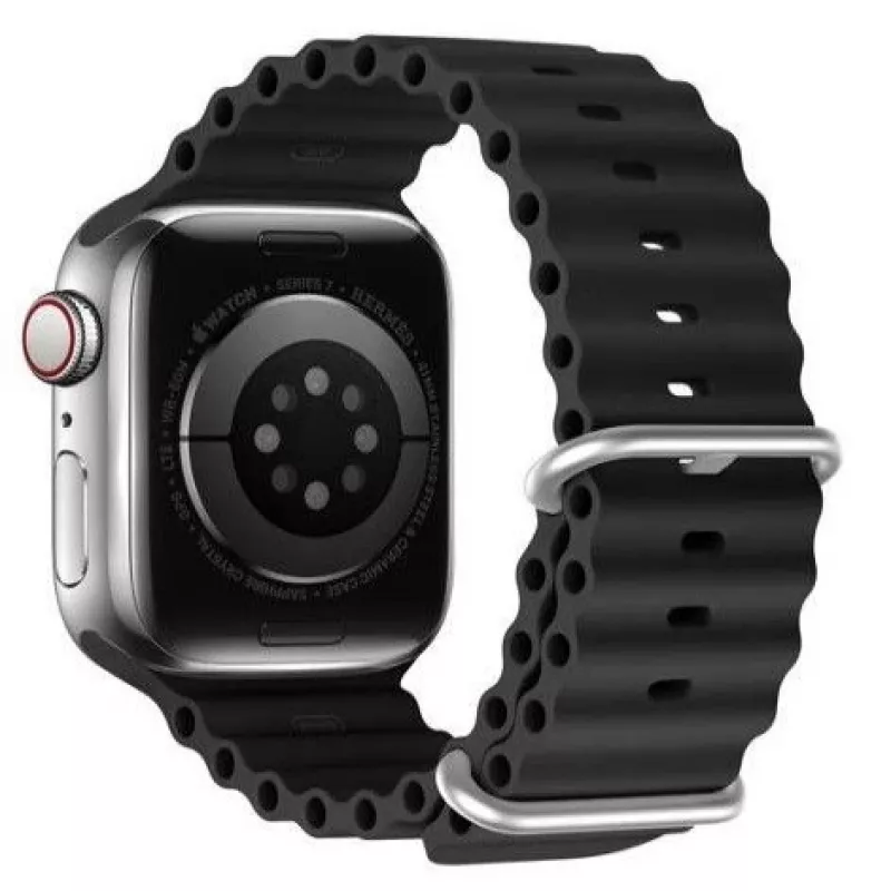 Dux Ducis Correa de silicona para Apple Watch 42/44/45/46/49mm Negra