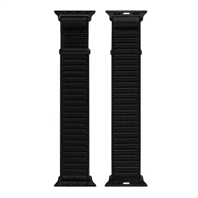 Dux Ducis Apple Watch 42/44/45/46/49mm Correa de Muñeca YE Nylon Braided Loop Negra