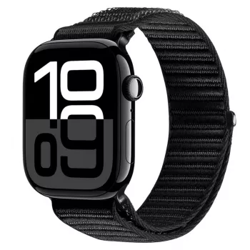 Dux Ducis Apple Watch 42/44/45/46/49mm Correa de Muñeca YE Nylon Braided Loop Negra