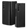 Dux Ducis Bril Series Funda tipo cartera con tapa para Samsung Galaxy Z Fold4, Negro, piel PU premium con soporte y compartimentos para tarjetas