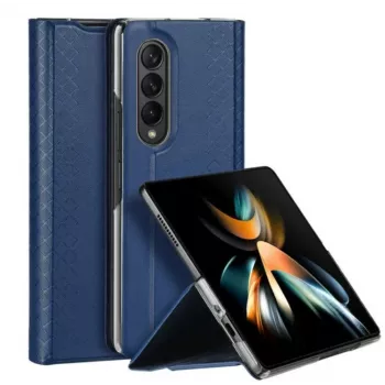 Funda cartera abatible Dux Ducis Bril Series para Samsung Galaxy Z Fold4, azul oscuro