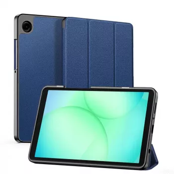 Dux Ducis funda para tablet Domo Series con soporte tríptico de piel PU para Samsung Galaxy Tab A9 / Tab A11, Azul
