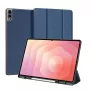 Funda tipo libro Dux Ducis Galaxy Tab S11 Ultra Domo Series con soporte tri-fold de piel sintética Azul