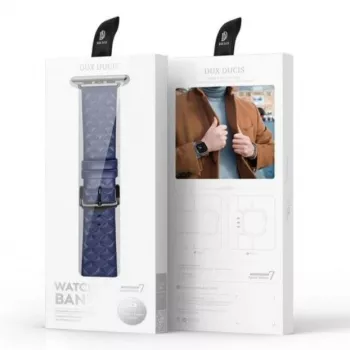 Dux Ducis Correa de piel auténtica para Apple Watch 38/40/41mm - Azul