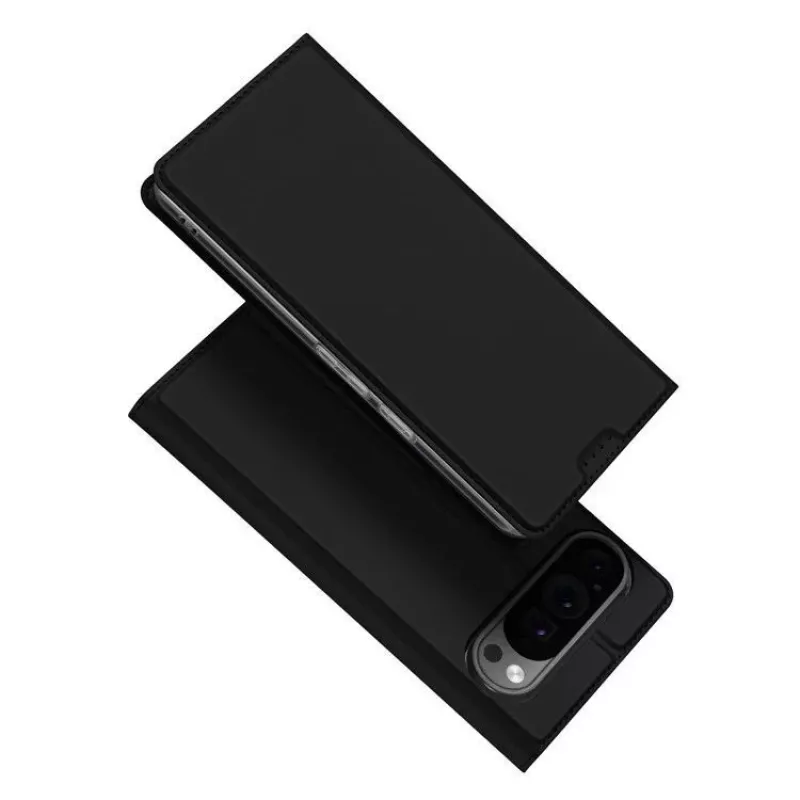Dux Ducis Google Pixel 9 Pro XL funda tipo libro con portatarjetas negra
