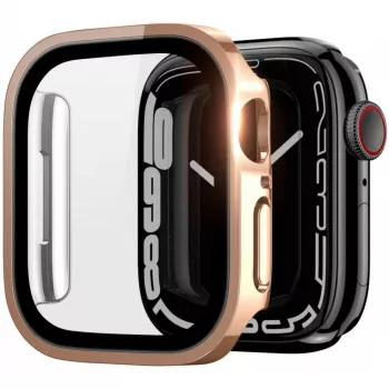 Dux Ducis Hamo Funda para Apple Watch Series 7/8/9 (PC) 45 mm oro rosa