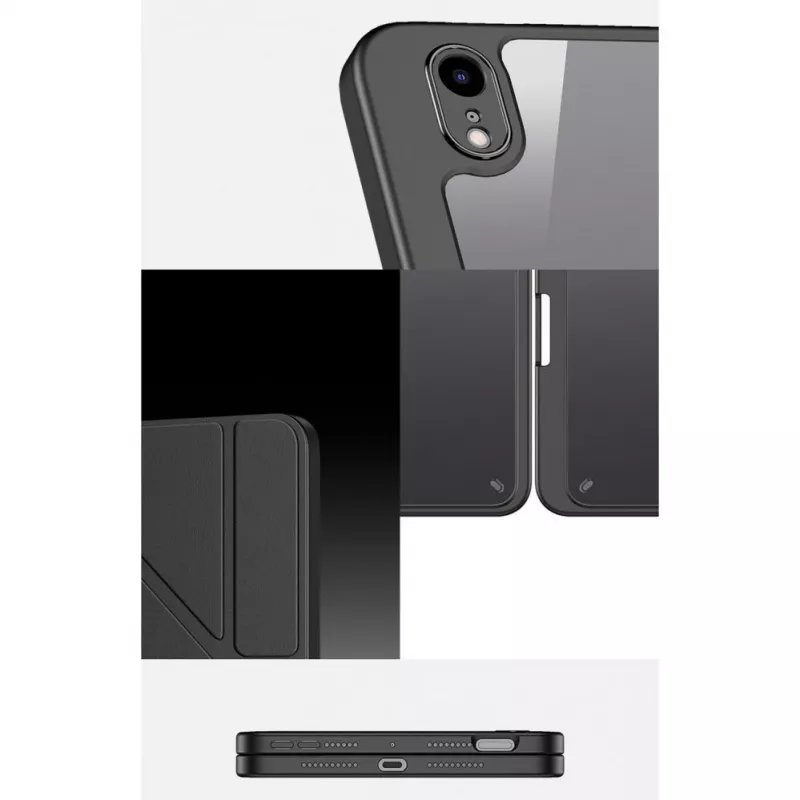 Dux Ducis Magi Case para iPad mini 6 (2021) Smart Cover con soporte y soporte para Apple Pencil - Negro