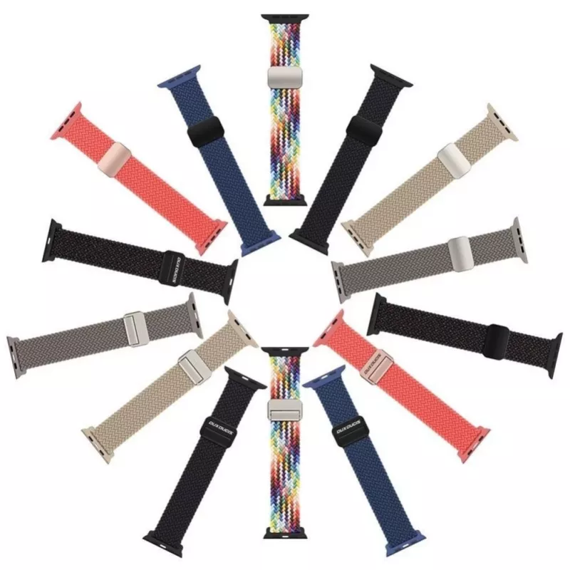 Dux Ducis Mixture Pro correa de reloj trenzada elástica para Apple Watch 38/40/41 mm - Guava