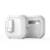 Dux Ducis Funda PC+TPU con gancho serie PECP para AirPods 4, Blanco