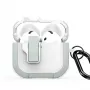 Dux Ducis PECP Series funda PC+TPU con gancho para AirPods 4, blanco verde