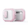 Dux Ducis PECP Series funda PC+TPU con gancho para AirPods 4, blanco rosa