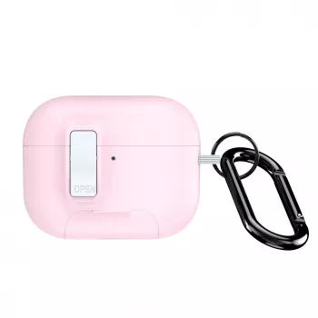 Dux Ducis PECQ Series Funda PC+TPU con gancho para Apple AirPods Pro 3, blanco/rosa