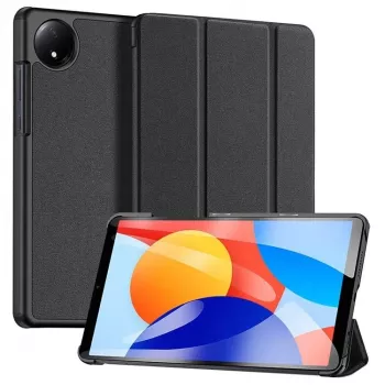 Dux Ducis Redmi Pad SE 8.7 Domo Series Funda para tablet de PU con soporte tri-fold negro