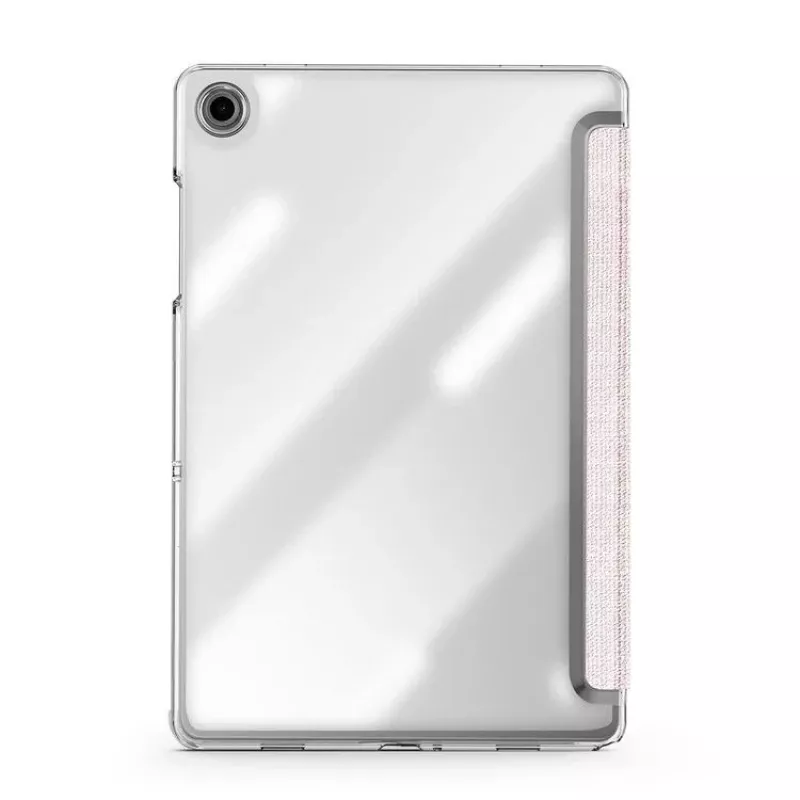 Dux Ducis Samsung Galaxy Tab A9 Plus Funda TPU+PC+Piel Transparente Rosa claro