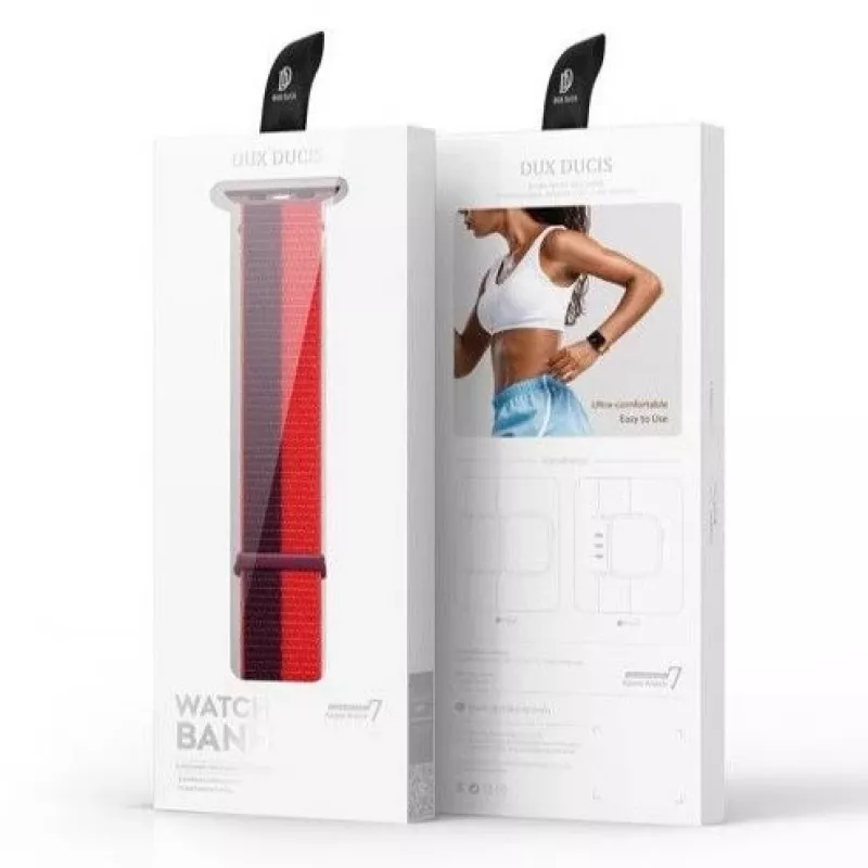 Dux Ducis Correa deportiva de silicona para Apple Watch 41/40/38mm - Rojo