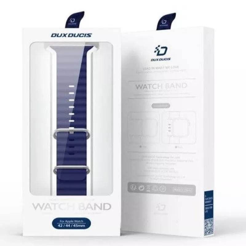 Dux Ducis correa de silicona Sport para Apple Watch 45/44/42mm - azul marino