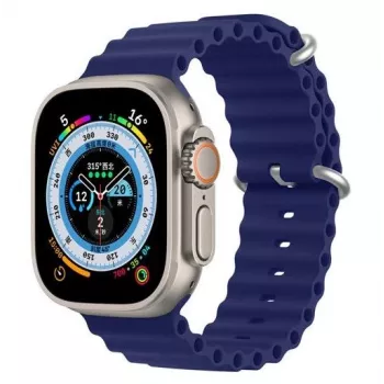 Dux Ducis correa de silicona Sport para Apple Watch 45/44/42mm - azul marino
