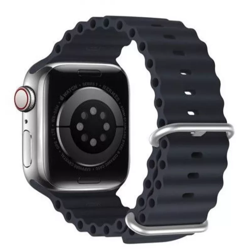 Dux Ducis Correa de silicona para reloj Apple Watch Series 8/7/6/5/4/3/2/SE (38/40/41mm) - gris