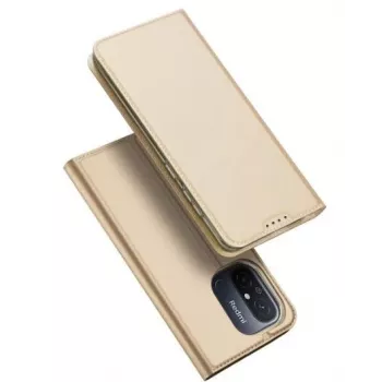 Dux Ducis Funda cartera con soporte Skin Pro Series para Xiaomi Redmi 12C / Poco C55, dorada