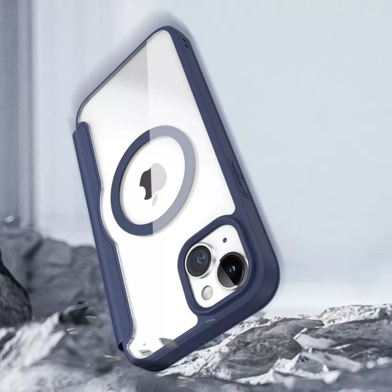 Dux Ducis Funda Skin X Pro Magnética Flip MagSafe para Apple iPhone 15 Plus - Azul