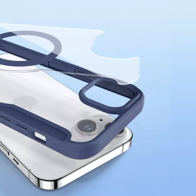 Dux Ducis Funda Skin X Pro Magnética Flip MagSafe para Apple iPhone 15 Plus - Azul