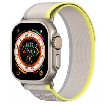 Dux Ducis Correa deportiva de velcro para Apple Watch 9 / 8 / 7 / 6 / SE / 5 / 4 / 3 / 2 / 1 (38, 40, 41 mm) Amarillo