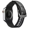 Dux Ducis correa (versión de exterior) para Apple Watch Ultra, SE, Series 8, 7, 6, 5, 4, 3, 2, 1 (49, 45, 44, 42 mm) correa de nailon negra plateada