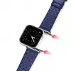 Dux Ducis Correa de piel Trap para Apple Watch 7/6/5/4/3/2/SE (45/44/42mm) Correa de piel auténtica Azul