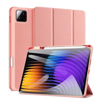 Dux Ducis Xiaomi Redmi Pad 7/7 Pro Funda para Tablet Domo Series Plegable en Tres Partes Piel PU Rosa