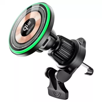 Cargador inalámbrico magnético para coche Duzzona V5 Qi2 15W Transparente