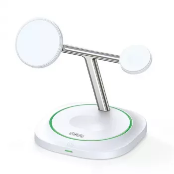 Duzzona W16 15W 3 en 1 Cargador inalámbrico magnético Blanco