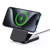 Duzzona W17 soporte cargador inalámbrico 3 en 1 con MagSafe 15W negro