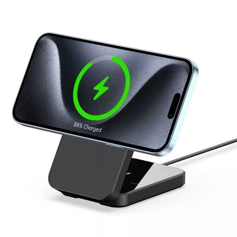 Duzzona W17 soporte cargador inalámbrico 3 en 1 con MagSafe 15W negro