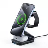 Soporte de carga inalámbrica Duzzona W21 3 en 1 15W para teléfono auriculares y reloj (certificado Qi2) transparente
