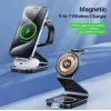 Duzzona W21 soporte de carga inalámbrica 3 en 1 de 15W (certificado Qi2) negro